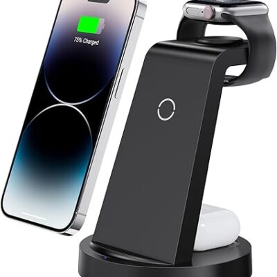3 in 1 Charging Station for iPhone, Wireless Charger for iPhone