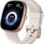 HUAKUA Smart Watches for Women Men (Answer/Make Calls), 1,85" HD Smart Watch for iPhone/Android Phones, Fitness Tracker with 100+ Sport Heart Rate/Sleep Monitor Pedometer IP68 Waterproof (Cream)