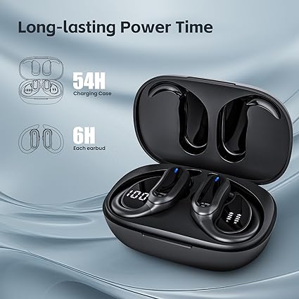Wireless Earbuds, Bluetooth 5.4 Headphones, True Wireless Stereo Earphones with IPX7 Waterproof, Noise Cancelling Mic, Fast Charging and Comfort Fit Ear Buds for Sports/Workouts - Black - Image 3